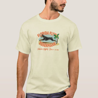 Florida som flyger Dobermanssvart Tee Shirt
