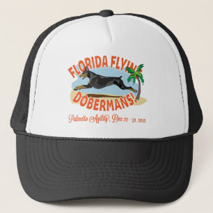 Florida som flyger Dobermanssvart Truckerkeps
