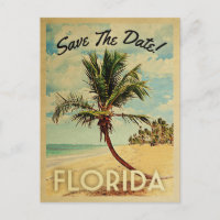 Florida Spara Datum Vintage Strand Palmtree