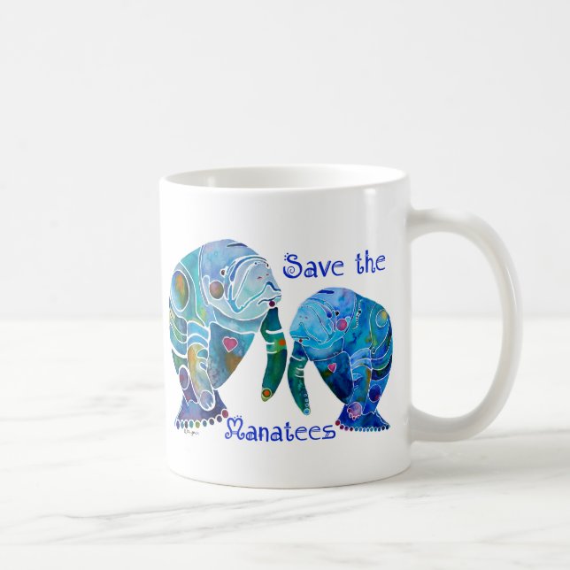 Florida spara manateesna i livliga deppigheter kaffemugg (Höger)
