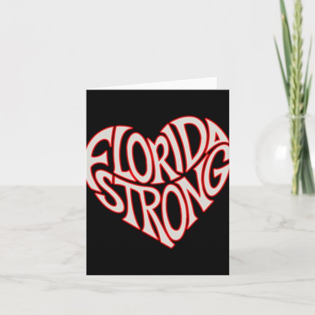 Florida Stark Hjärtstat Stolt Tygrafisk T Tröja  Kort (Framsida)