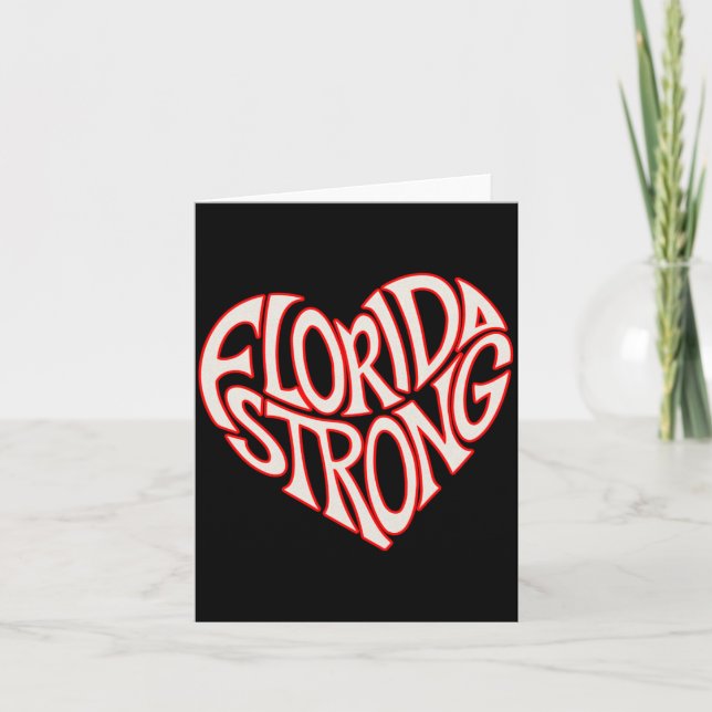 Florida Stark Hjärtstat Stolt Tygrafisk T Tröja  Kort (Framsida)