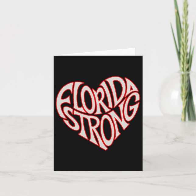 Florida Stark Hjärtstat Stolt typografi  Kort (Framsida)