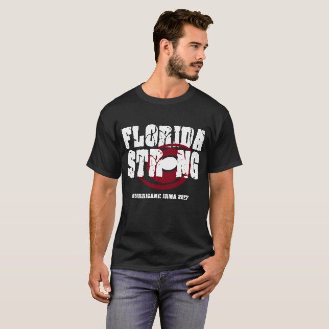 Florida stark orkan Irma 2017 Tee Shirt (Hel framsida)