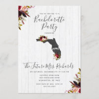 Florida State Blommigt Bachelorette Party-inbjudan