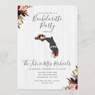 Florida State Blommigt Bachelorette Party-inbjudan Inbjudningar