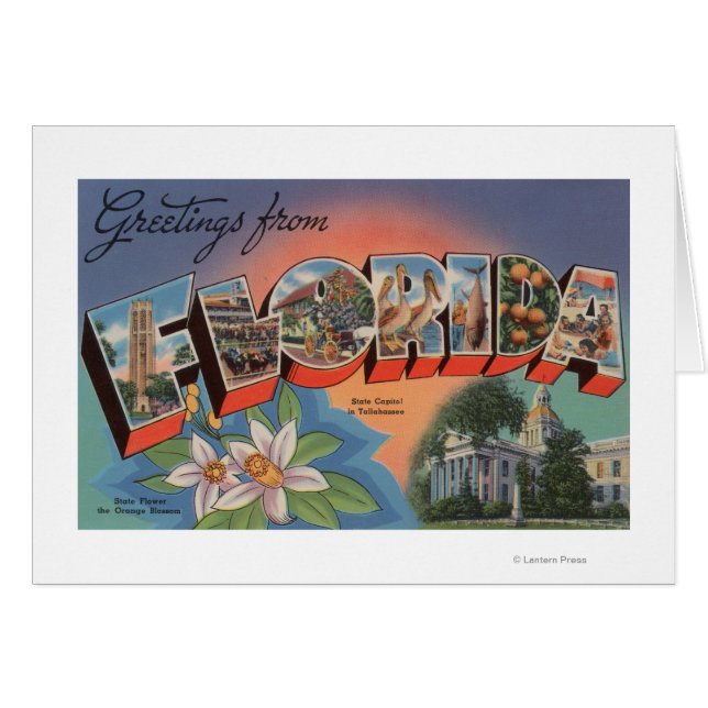 Florida (State Capital Scene) Hälsningskort (Framsidan Horizontal)