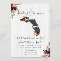 Florida State Destination Wedding-inbjudan