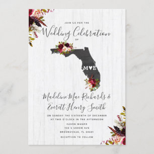 Florida State Destination Wedding-inbjudan Inbjudningar