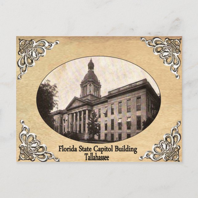 Florida State Huvudstad Bygger tidigare vykort (Framsida)