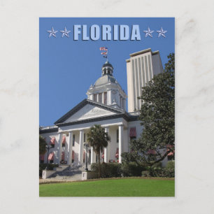 Florida State Huvudstad (Old and New), Tallahassee Vykort