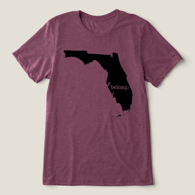 Florida State Karta Belong T Shirt (Design Framsida)