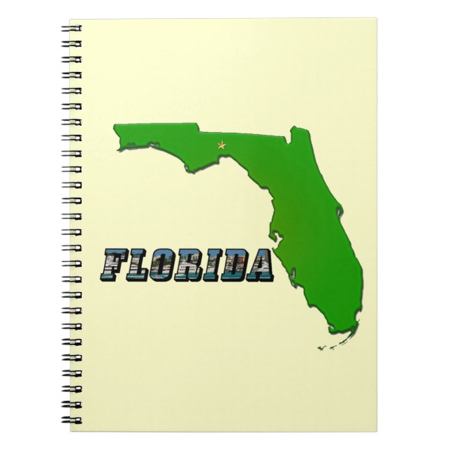 Florida State Karta och Text Anteckningsbok (Framsidan)
