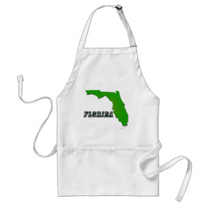 Florida State Karta och Text Förkläde