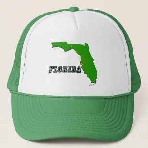 Florida State Karta och Text Keps