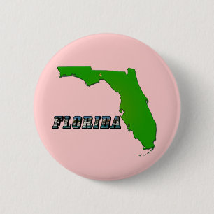 Florida State Karta och Text Knapp