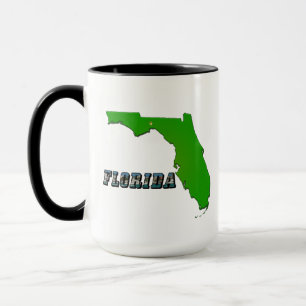 Florida State Karta och Text Mugg