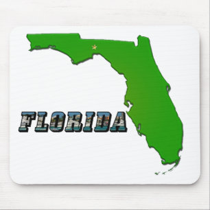 Florida State Karta och Text Musmatta