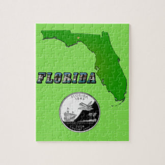 Florida State Karta och Text Pussel