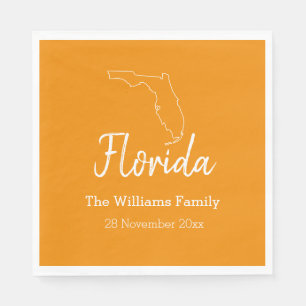 Florida State Karta Personlig Family Reunion Pappersservett