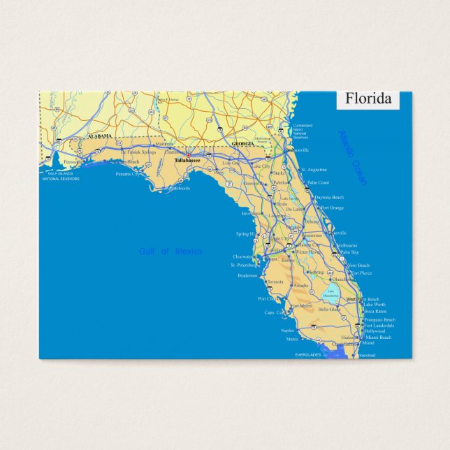 Florida State karta Visitkort (Framsidan)