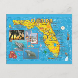 Florida State Karta vykort