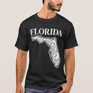 Florida state mandala karta, Made in Florida T Shirt