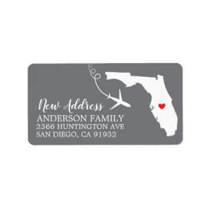 Florida State Ny hemadress, adressetikett