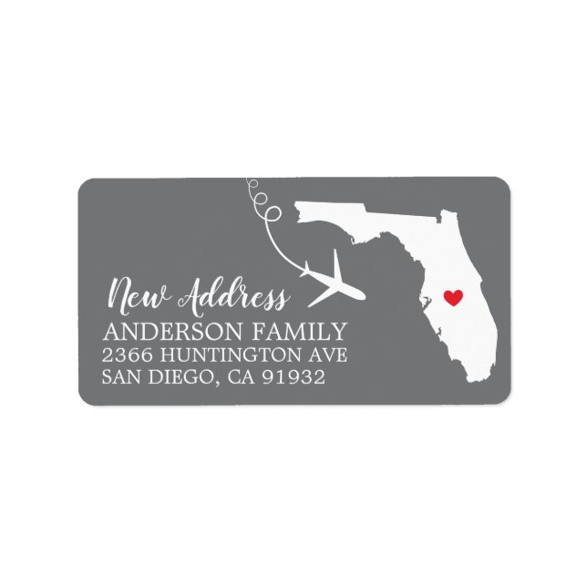 Florida State | Ny hemadress, adressetikett (Framsidan)
