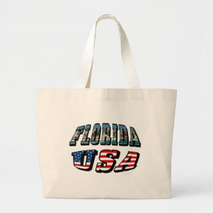 Florida State och USA flagga Text Jumbo Tygkasse