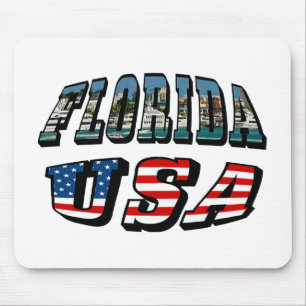 Florida State och USA flagga Text Musmatta