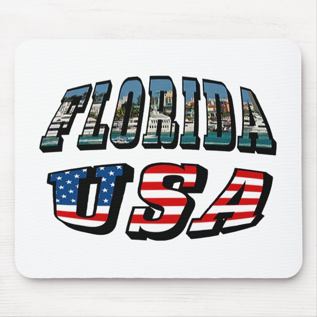 Florida State och USA flagga Text Musmatta (Framsidan)
