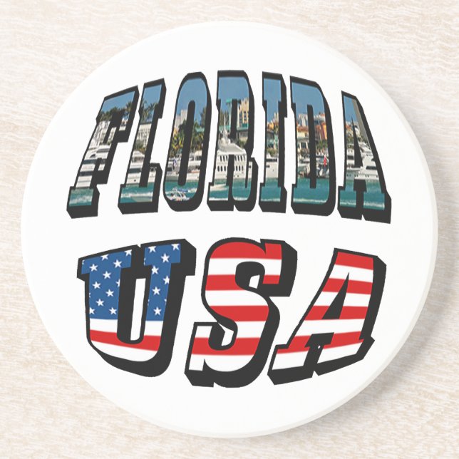 Florida State och USA flagga Text Underlägg (Framsidan)