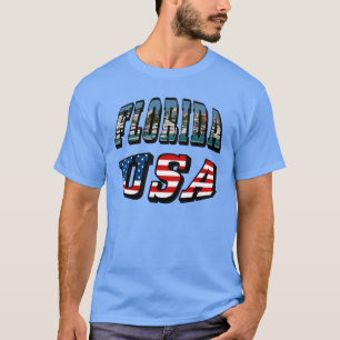 Florida State och USA flagga Text Unisex Tee