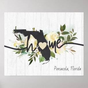 Florida State-Personlig din hemstad Rustic Poster