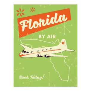 Florida State-retro poster. Fototryck