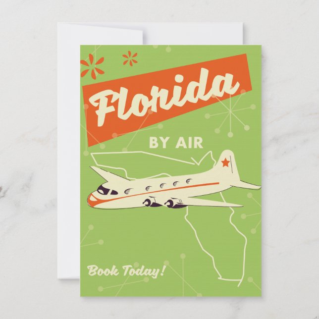 Florida State-retro poster. Inbjudningar (Baksida)