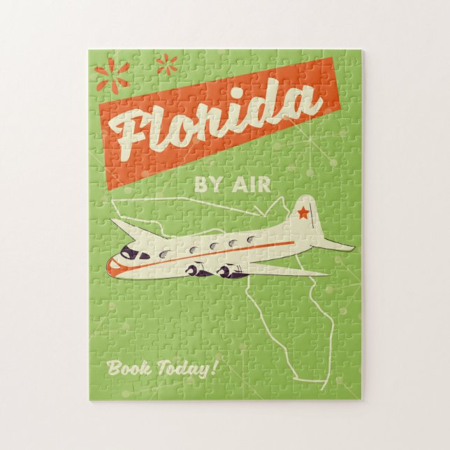 Florida State-retro poster. Pussel (Vertikal)