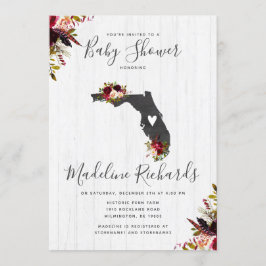 Florida State Rustic Baby Shower-inbjudan Inbjudningar