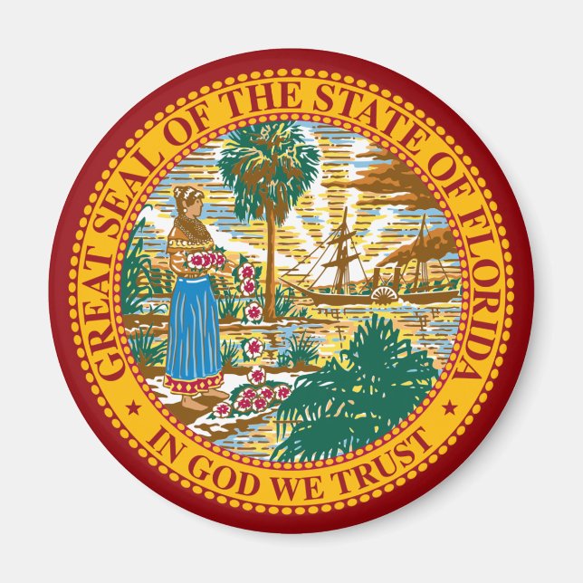 FLORIDA STATE SEAL MAGNET (Framsidan)