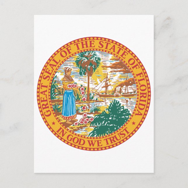 Florida State Seal Vykort (Framsida)