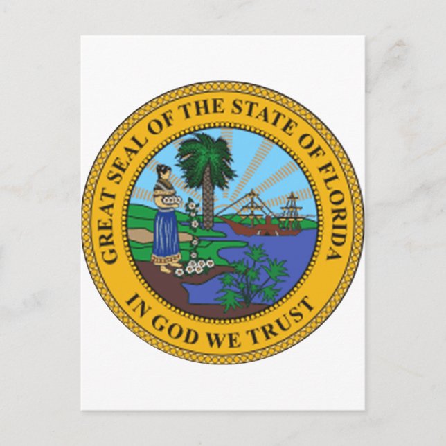 Florida State Seal Vykort (Framsida)