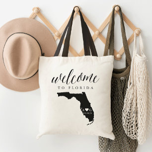 Florida State Silhouette Bröllop Welcome Tote Tygkasse