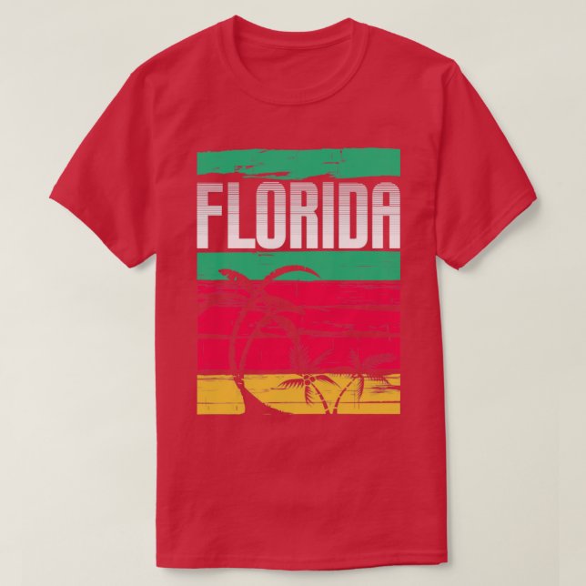 Florida State Summer Vacation Tropical FL Florida T Shirt (Design framsida)