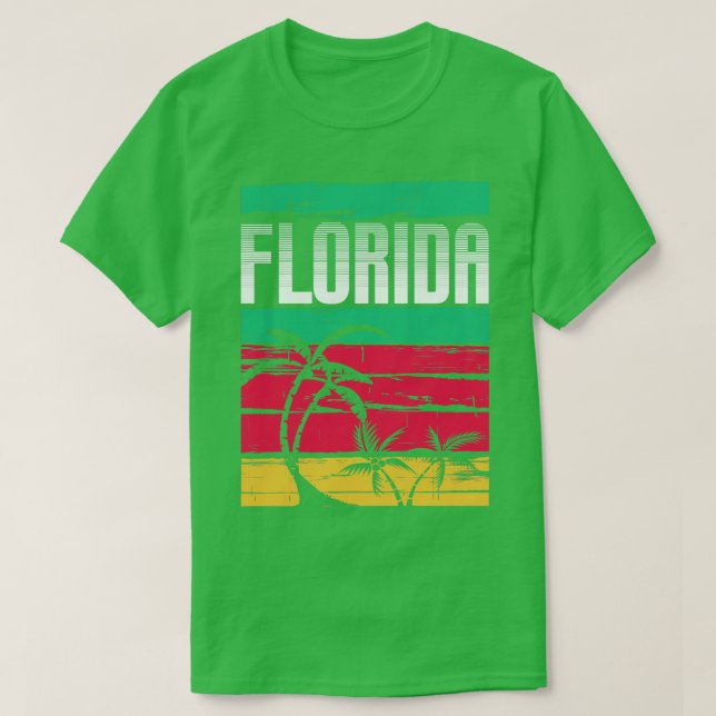 Florida State Summer Vacation Tropical FL Florida T Shirt (Design framsida)