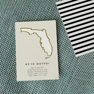 Florida State Vi har flyttat Chic Hand-Drawn Flytt Meddelande