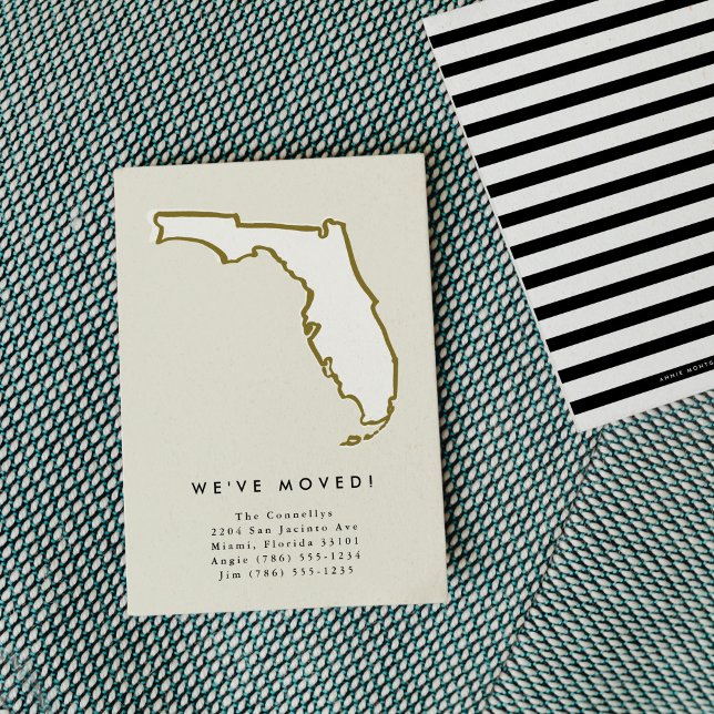 Florida State Vi har flyttat Chic Hand-Drawn Flytt Meddelande (Skapare uppladdad)