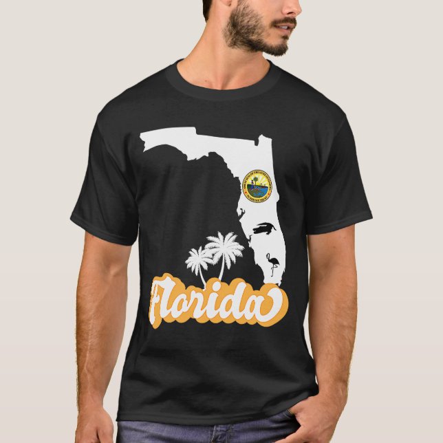 Florida Statedist med FL-sigill T Shirt (Framsida)
