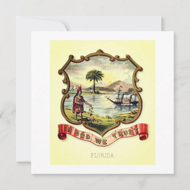 Florida-staten jackar av arm (1876) inbjudningar (Framsida)