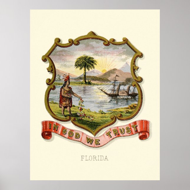 Florida-staten jackar av arm (1876) poster (Framsidan)
